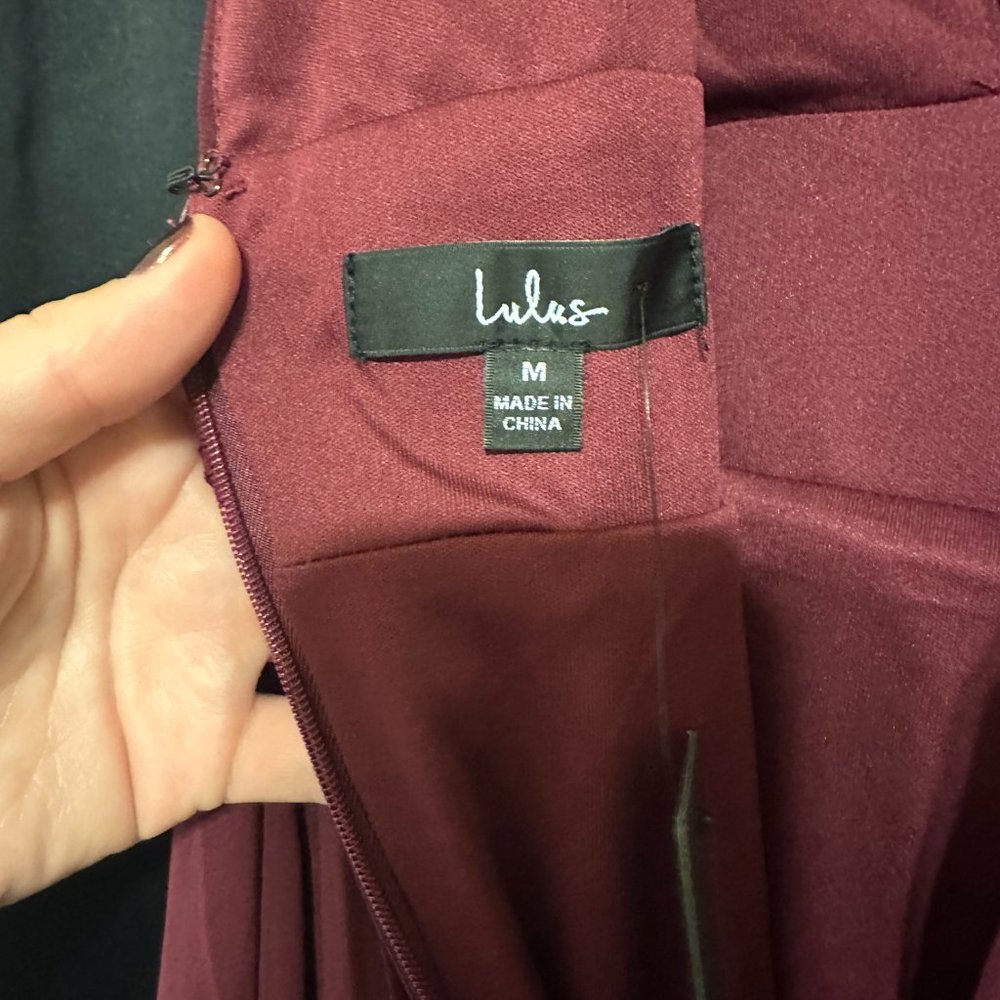 Lulus Heavenly Hues Burgundy Maxi Dress-New Never worn - Picture 7 of 7